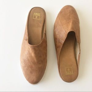 Frye Italian Leather Camel Melanie Mule Sz 10M